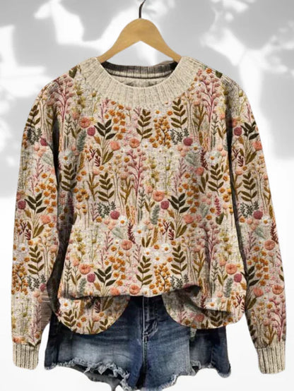 Nova - Comfortable Floral Sweater