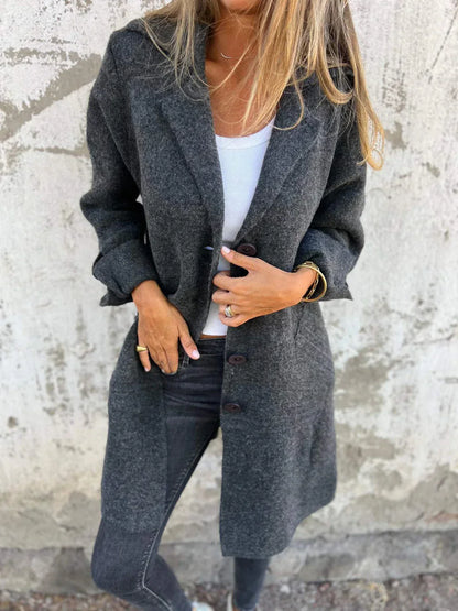 Lana | Single-Breasted Casual Wool Coat