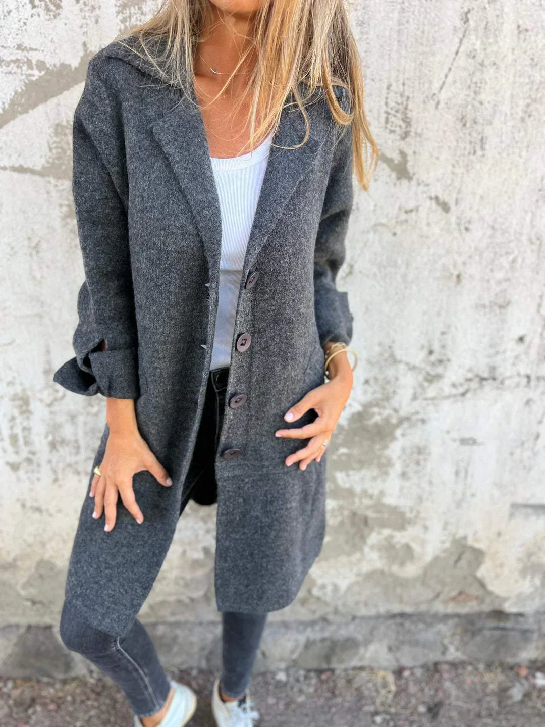 Lana | Single-Breasted Casual Wool Coat