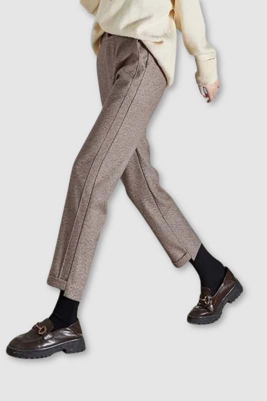 Tiana | Chic High-Waisted Tweed Trousers